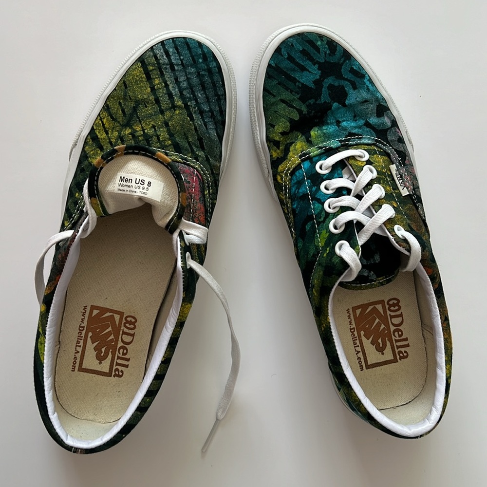 Vans Era Della Batik Black Colorful Graffiti Multicolor Shoes - Picture 3 of 3